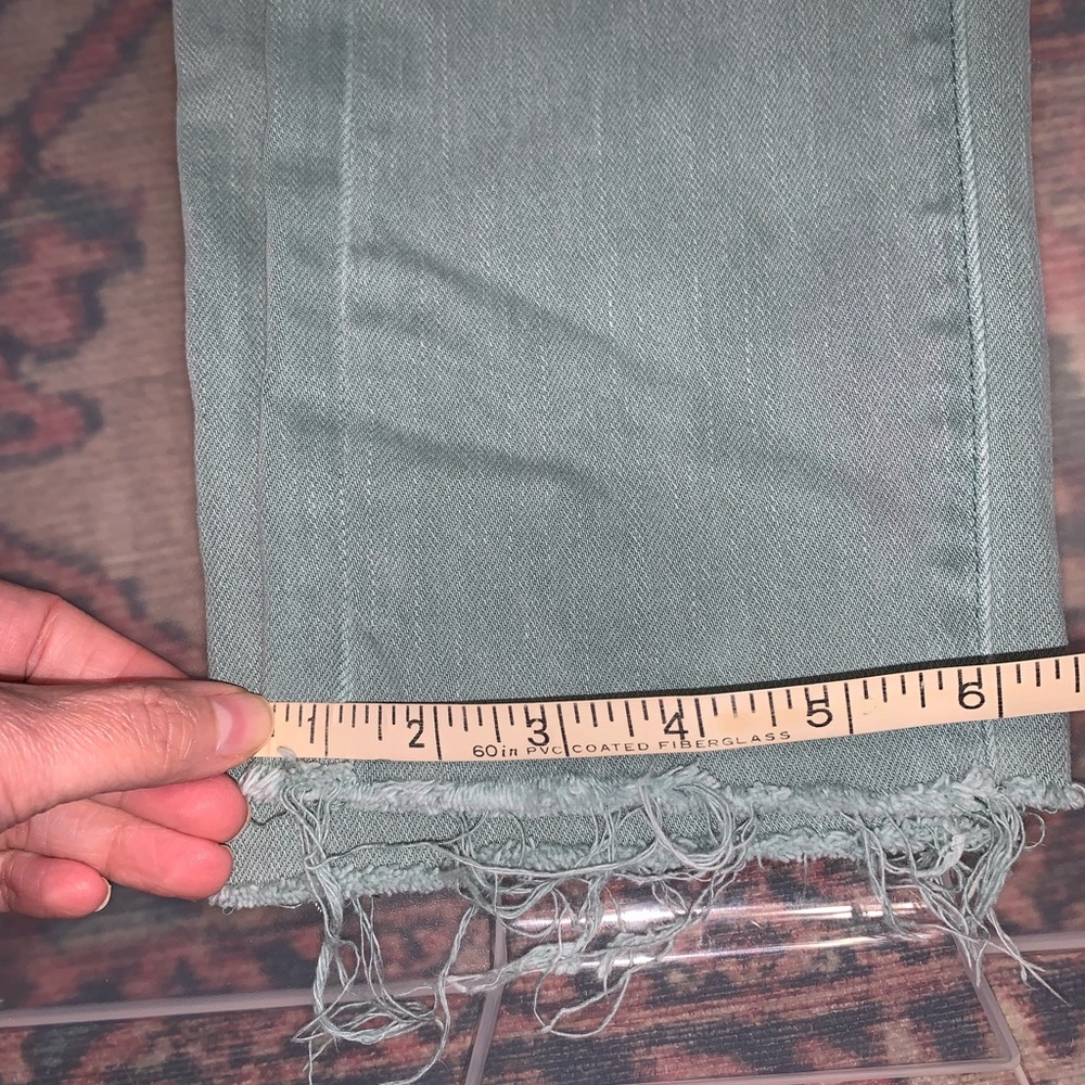 Pilcro, Anthropologie Green Straight Leg Jeans with Distressed Style - Picture 5 of 11